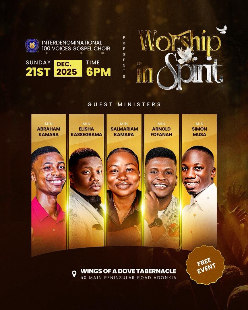 Interdenominational 100 Voices Worship in Spirit – December 21st, 2025